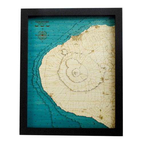 Taranaki Medium Bamboo Art Map