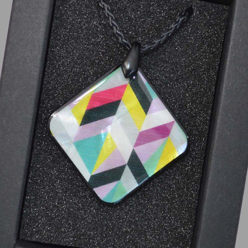 Mother Of Pearl Geometric Pendant