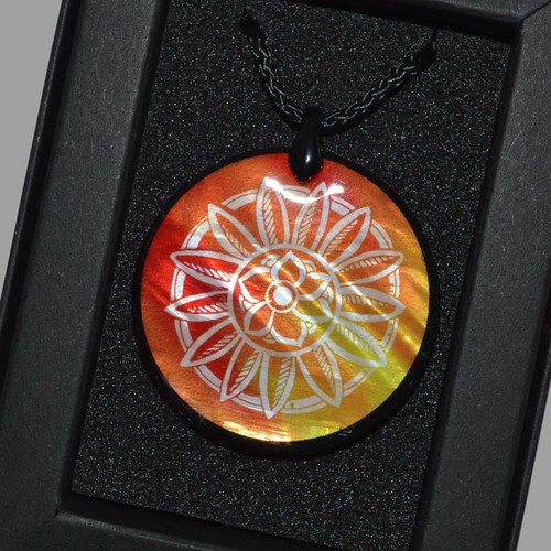 Mother Of Pearl Sunflower Pendant