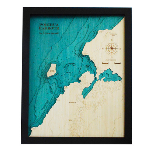 Porirua Harbour Medium Bamboo Art Map