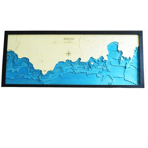 Wellington South Coast XL Bamboo Art Map