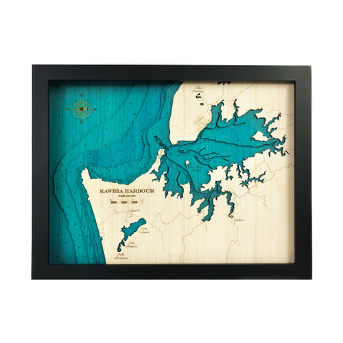 Kāwhia Harbour Medium Bamboo Art Map