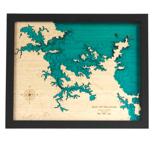 Bay of Islands Large Bamboo Art Map
