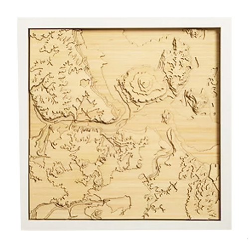 Waitematā Laid Bare Large Bamboo Art Map