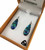 Paua Drop Earrings Silvertone Boxed