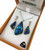 Paua Pendant and Earring Set Silvertone Boxed