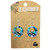 Small Creole Wave Paua Earrings - Carded