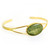 NZ Pounamu Oval Bangle Gold Plated