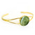 NZ Pounamu Round Bangle Gold Plated