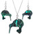 Paua Kiwi Pendant & Earrings Set