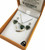NZ Pounamu Pendant and Earrings Set Silvertone Boxed