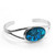 Paua Cuff Bangle Oval Silvertone