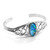 Paua Cuff Bangle Silvertone Celtic Design