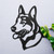 German Shepherd Head Corten Steel Wall Art Scene