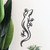Gecko Corten Steel Wall Art Scene