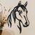 Horse Head Corten Steel Wall Art Scene