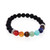 KL32a 7 Chakra Lava Bracelet