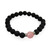 KL20c Rose Quartz Lava Bracelet