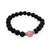 KL30c Rose Quartz Lava Bracelet