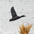 Flying Duck Med Corten Steel Wall Art