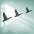 Flying Duck Sml Corten Steel Wall Art Scene