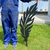 Feather Large Corten Steel Garden Art Scene
