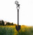 Fantail on Spade Corten Steel Garden Art Scene