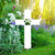 Pet Cross Garden Art – White Steel