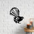 Fantail Metal Wall Art – Black Steel