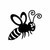 Happy Bee Metal Wall Art – Black Steel