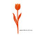 Tulip Powder Coated Garden Art Orange