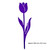 Tulip Powder Coated Garden Art Purple