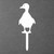 Duckling 2 Garden Art – White Steel