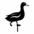 Mother Duck Garden Art – Black Steel
