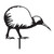 Kiwi Garden Art – Black Steel