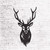 Small Stag Metal Wall Art – Black Steel