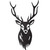 XL Stag Metal Wall Art – Black Steel