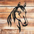 Horse Head Metal Wall Art – Black Steel