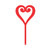 Mini Heart Garden Art – Red Steel