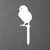 Little Chick 3 Garden Art – White Steel