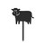 Mini Cow Garden Art – Black Steel