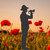Large Soldier Bugler Garden Art – Corten Steel