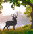 Large Standing Stag Garden Art – Corten Steel