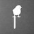 Little Chick 1 Garden Art – White Steel