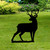 Large Standing Stag Garden Art – Black Steel