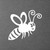Happy Bee Metal Wall Art – White Steel