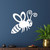 Happy Bee Metal Wall Art – White Steel