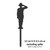Mini Saluting Soldier Garden Art – Black Steel