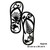 Large New Zealand Jandal's Metal Wall Art – Black Steel