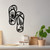 New Zealand Jandal's - Small - Metal Wall Art – Black Steel